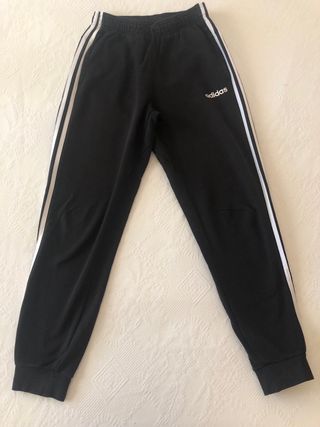 Pantalón Adidas Negro Rayas Blancas