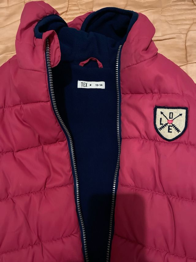 Chaqueta rosa acolchada talla 13/14