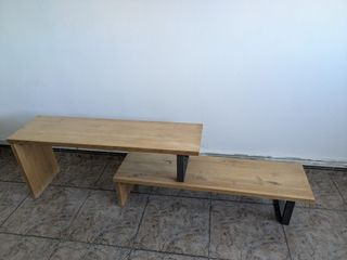 Mueble salón madera y metal estilo industrial