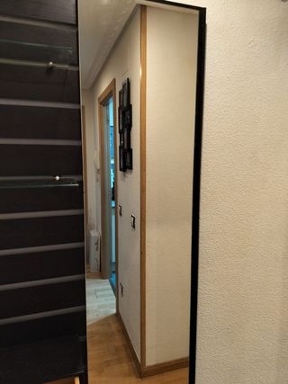 Mueble recibidor madera y espejo
