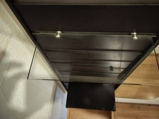 Mueble recibidor madera y espejo