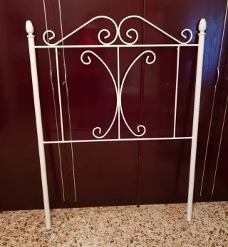 Cabecero forja blanco para cama de 90 cm