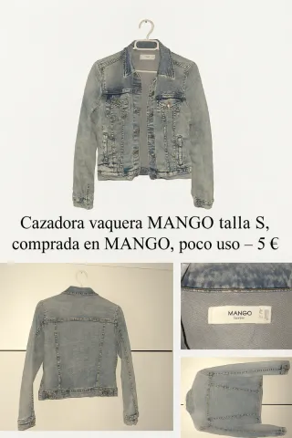 Cazadora vaquera Mango Talla S