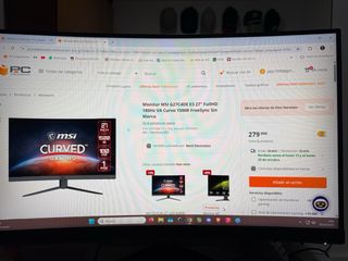 MSI G27C4 E3 Monitor Gaming 27 FullHD 180Hz Curvo