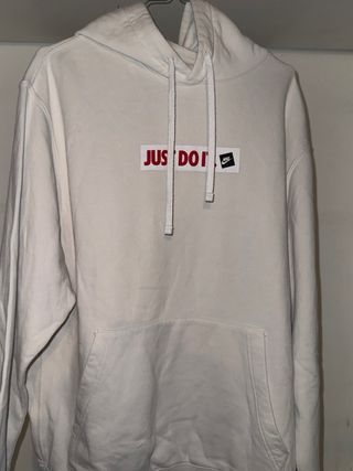 Felpa Nike bianca con logo