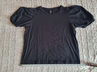 T-shirt OVS nera manica corta con spalle a sbuffo