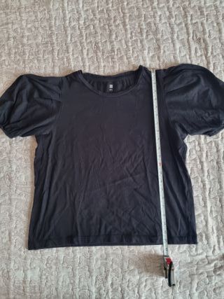 T-shirt OVS nera manica corta con spalle a sbuffo