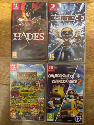 Lote 4 Juegos Nintendo Switch: Hades, Isaac, Stard