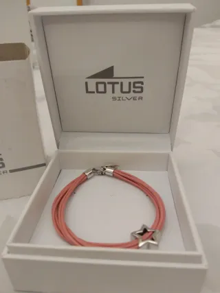 Pulsera Lotus Plata y Rosa con Estrella