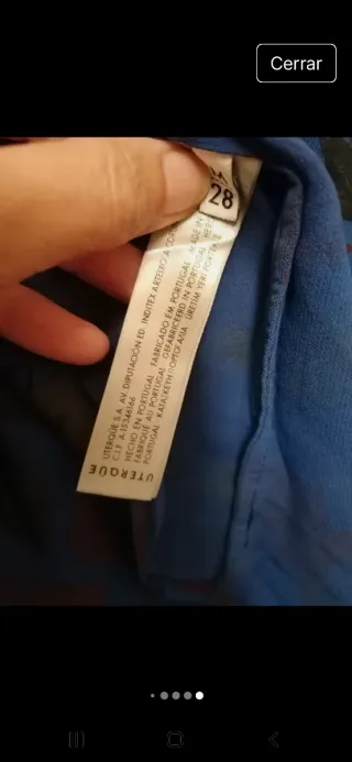 Camisa M con espalda abierta
