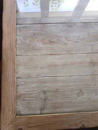 Mesa Comedor Madera y Cristal