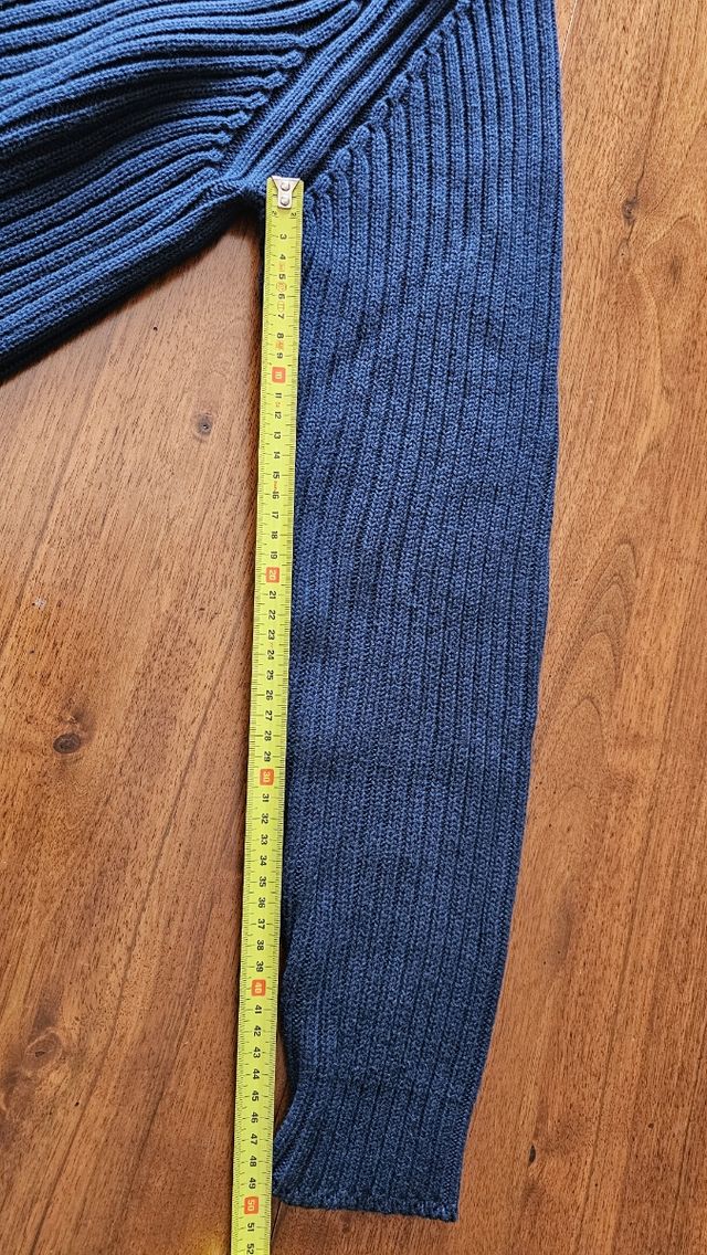 Maglione blu con zip