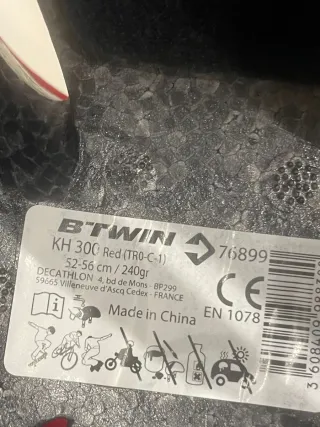 Casco de bici rojo para niños