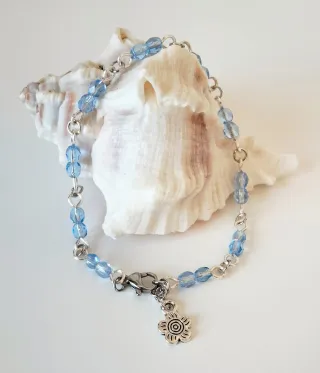 Bracciale cristalli azzurri