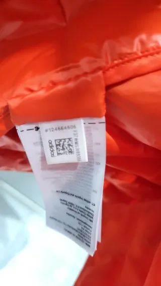 Chaqueta Adidas Plumas Ligera Naranja