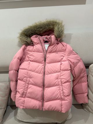 Plumas Tommy Hilfiger Rosa con Capucha