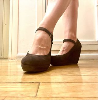 Zapatos cuña Geox marrones talla 38
