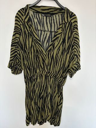 Mono Zara estampado cebra talla L
