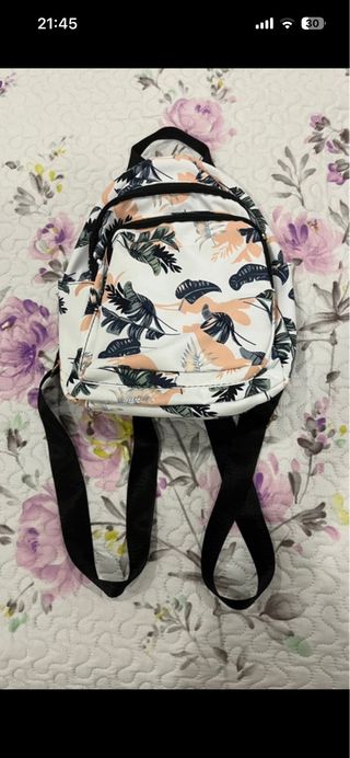 Mochila estampada tropical