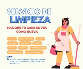 Hago limpiezas por hora, cuidado persona mayor. 
