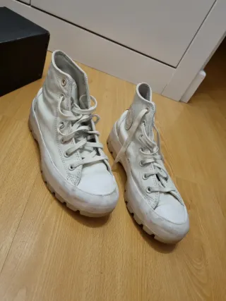 Converse plataforma blancas