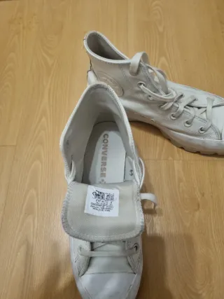 Converse plataforma blancas