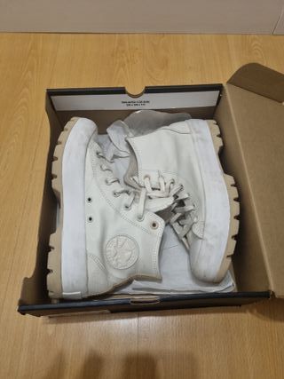 Converse plataforma blancas