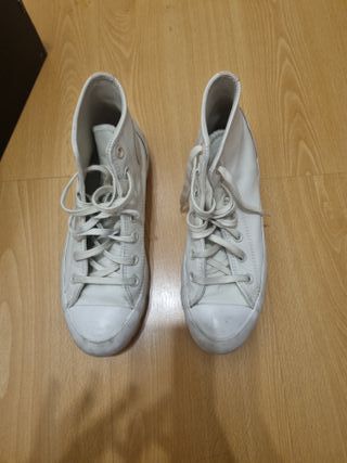 Converse plataforma blancas
