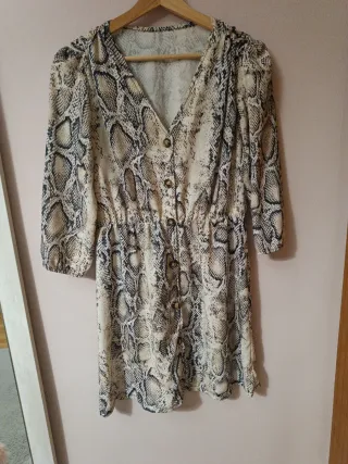 Vestido estampado serpiente mujer