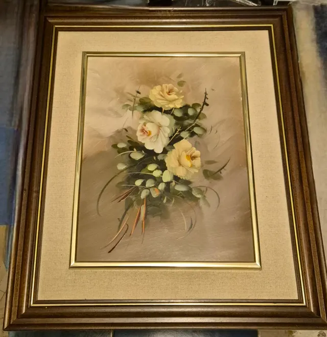 Cuadro floral madera. Se venden juntos o a 20 uno