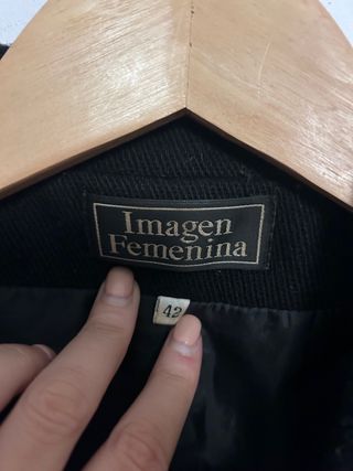 Abrigo paño negro 