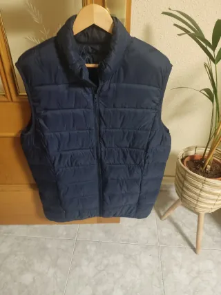 Chaleco acolchado azul hombre