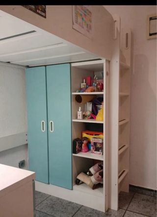 Cama nido con escritorio y cajones