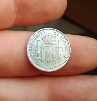 50 Céntimos 1910 plata alfonso XIII 