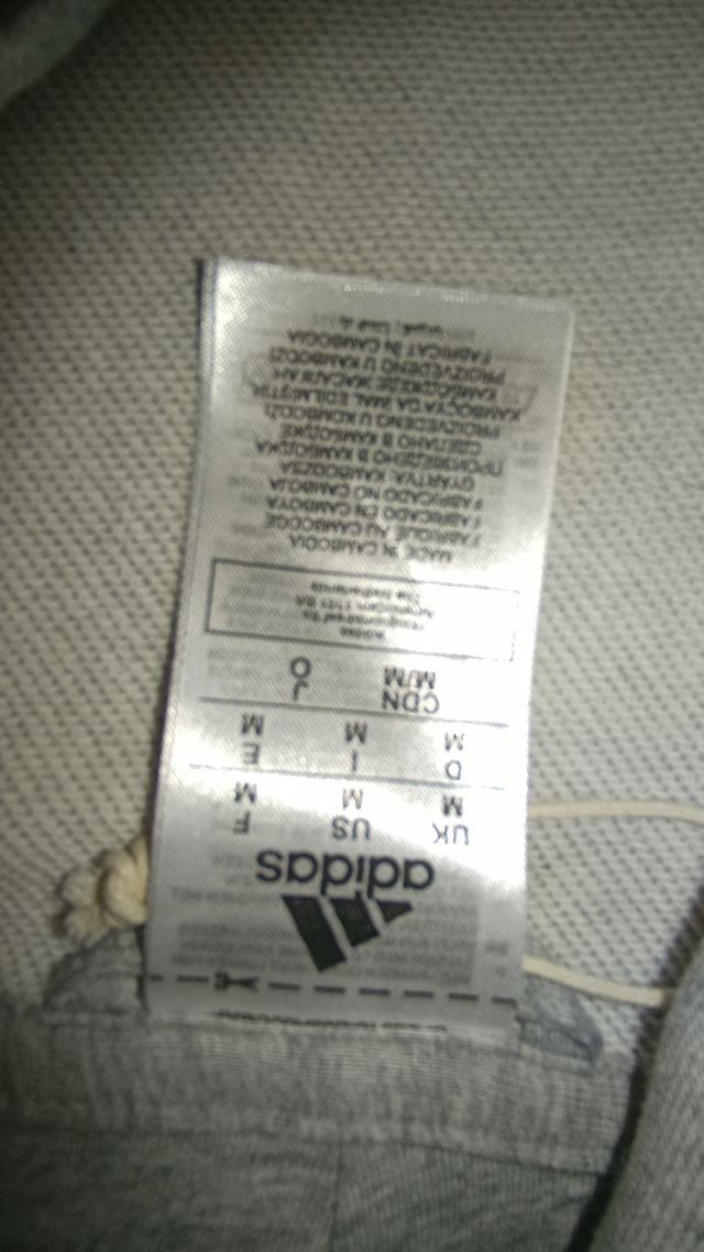 Sudadera Adidas Gris con Cremallera