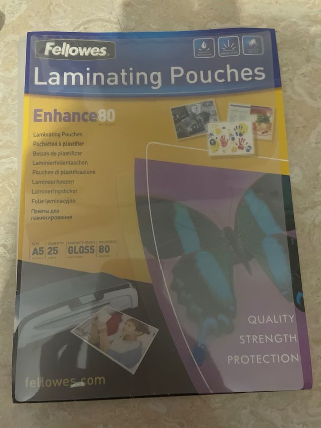 Fellowes Hojas Plastificar A5 80 Micras