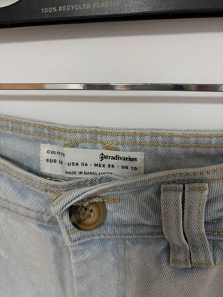Pantalón culotte vaquero Stradivarius