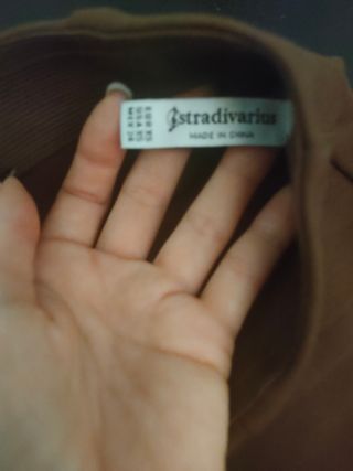 Falda Stradivarius marrón nueva elástico 
