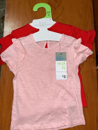 Lote 2 Camisetas Primark Bebé 18-24 Meses