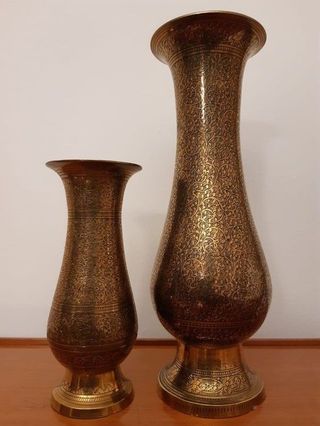 Coppia vasi India bronzo