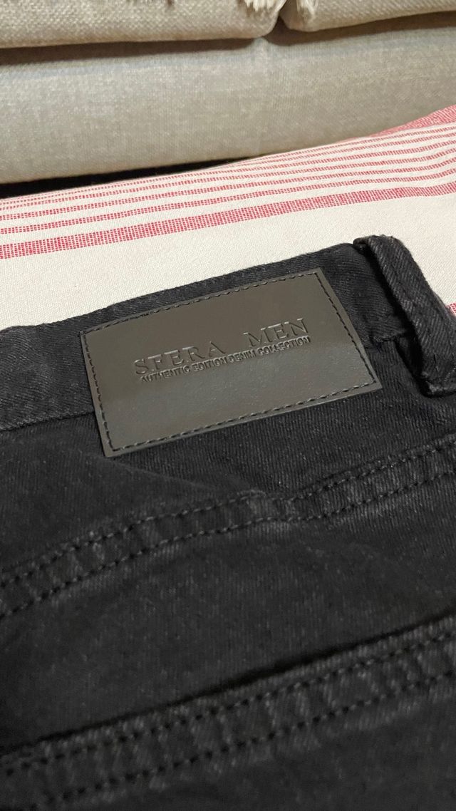 Pantalón Sfera Denim Slim Stretch Negro Talla M