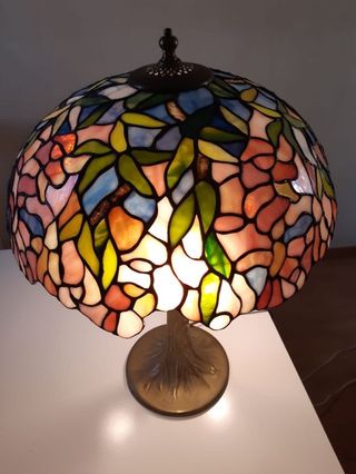 Lampada Liberty Bronzo e Vetro Art Nouveau