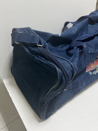 Borsone vintage anni 90 Big/bag Leopard blu