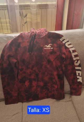 Sudadera Hollister Roja Tie-Dye