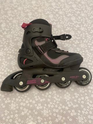 Patines Oxelo Mujer Negro/Rosa Talla Ajustable