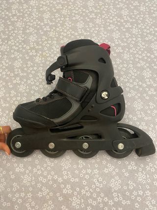Patines Oxelo Mujer Negro/Rosa Talla Ajustable