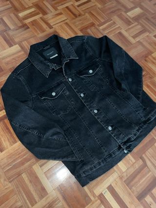 Pull&Bear Chaqueta Vaquera Negra Talla M
