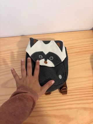 Mochila guardería bebé diseño mapache