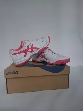 Zapatillas deportivas Asics color blanco y rosa
