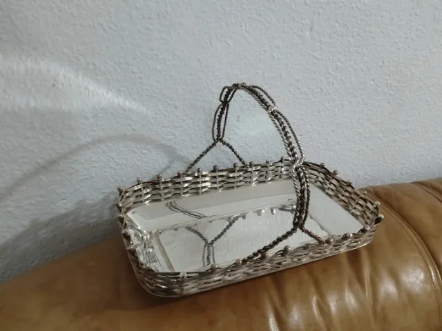 Centro de mesa alpaca plata
